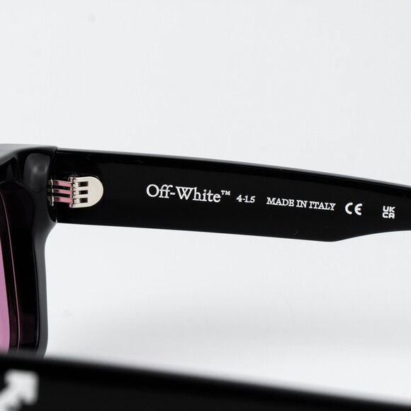 Off-White VIRGIL Women Sunglasses Black Pink Square OERI008 1030 NEW AUTHENTIC - Picture 8 of 12